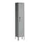 Global Industrial Industrial Storage Cabinet, 66 in H, 12 in W, Gray 652062GY - alternate 1